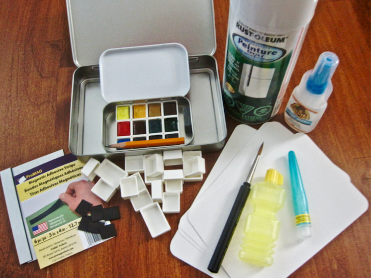 Pocket-sized Watercolor Altoids Tin  Travel art kit, Altoids tins, Diy  watercolor