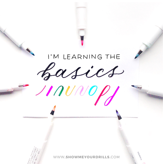 How To Learn Calligraphy With Brush Pens - Beginner Hand Lettering Tips and  Drills