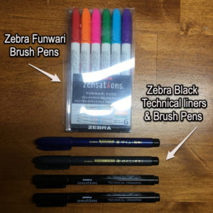funwari & brush pens